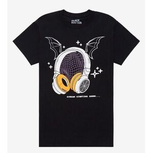 BLACK MATTER (HOT TOPIC) Bat Ears Headset Halloween T-Shirt size various